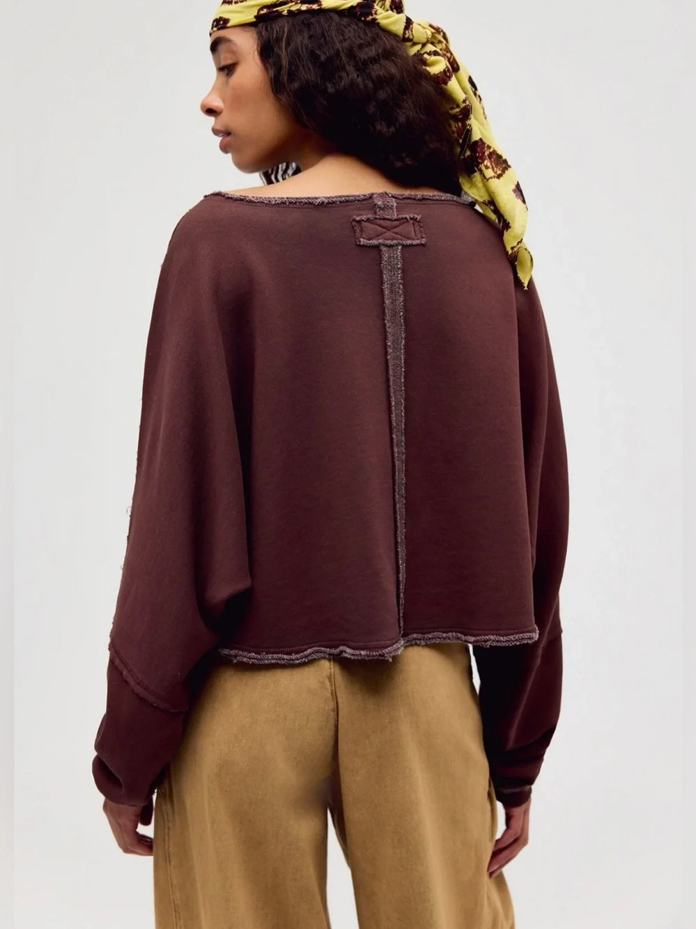 NWT FREE PEOPLE WE THE FREE TO THE EAST PULLOVER SHAVED CHOCOLATE